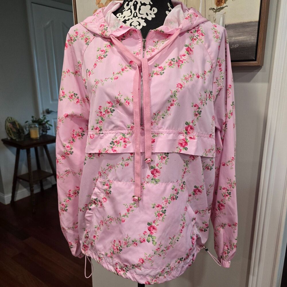 Floral cottagecore windbreaker fairycore vibe minimalist Medium 0660